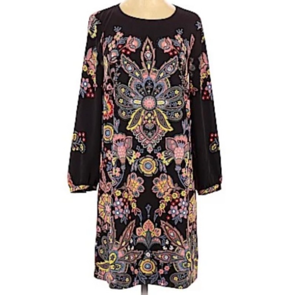 Ann Taylor Loft Printed Colorful Shift Dress
